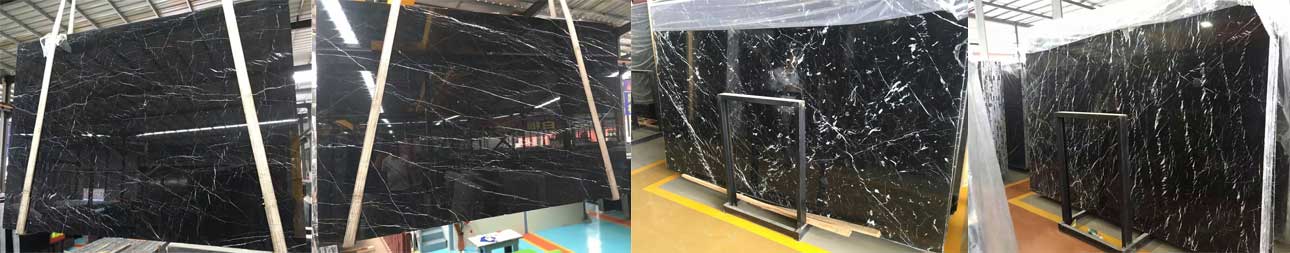 Series1 ：China Black Nero Marquina Marble Slab