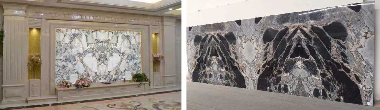 Chinese Galaxy Blue Exotic Booknatch Marble