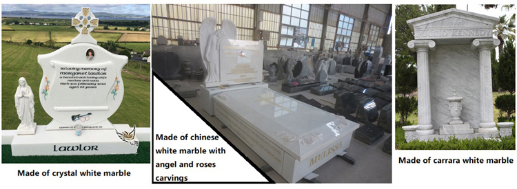 White Marble Tombstone