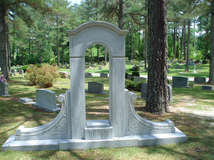 White Marble Tombstone