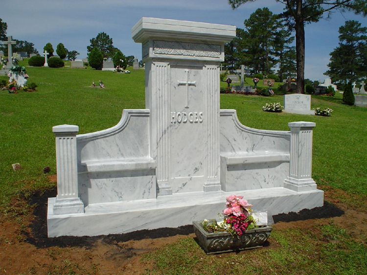 White Marble Tombstone