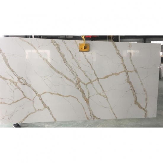 pierre de quartz d'or de calacatta