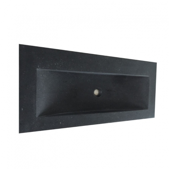 bassin basaltique noir carré