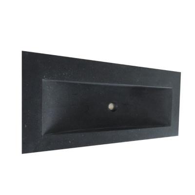 bassin basaltique noir carré