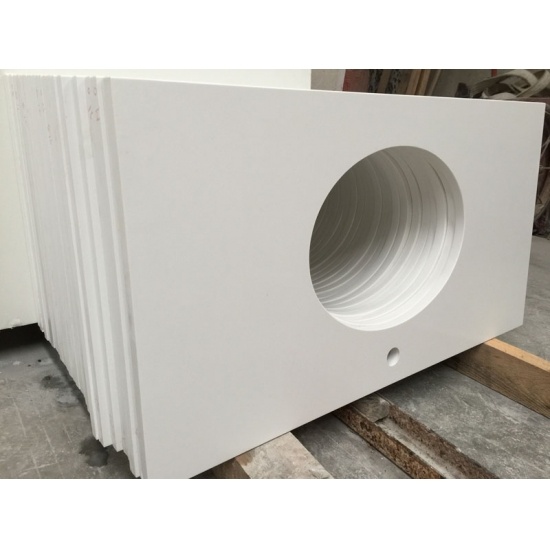 comptoir en pierre de quartz calacatta blanc pur