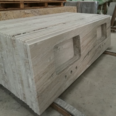 dessus de vanité en pierre de marbre