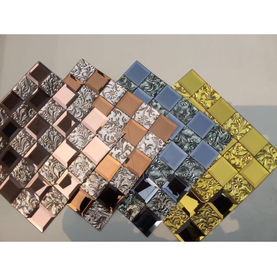 carreau de verre en cristal de mosaïque
