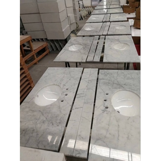carrara white marble tops