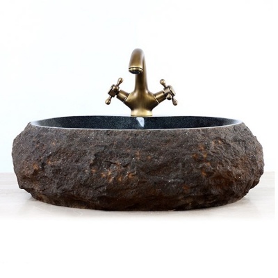 évier de navire en granit foncé padang