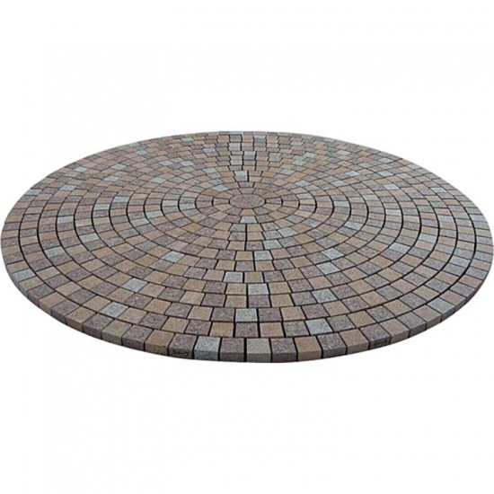 pavé de granit de forme ronde