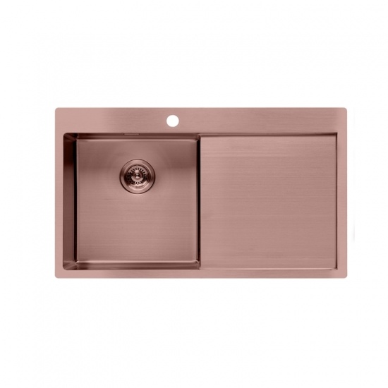 simple vasque en or rose avec trou