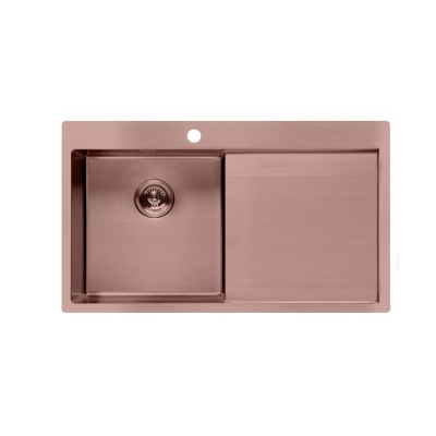 simple vasque en or rose avec trou