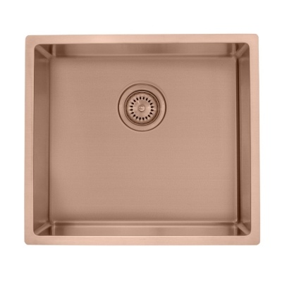 évier simple fait à la main sous le comptoir or rose